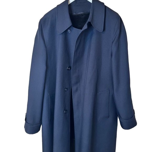 Clipper Mist Londontown Corp. Men's Overcoat All Weather Black Size 42 - Picture 4 of 9